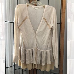 Ruffle bottom cardigan